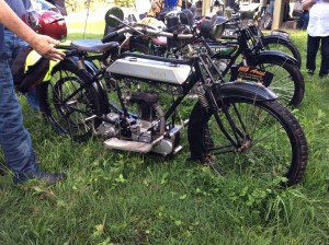 Barry Deeth's 100-years-old Ariel had recently returned from being ridden from Adelaide to Darwin.
