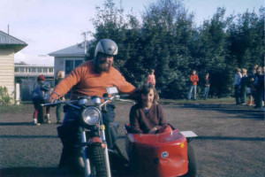 From an old colour slide, this photo of the Yamaha/Tilbrook  outfit was taken in about 1972 or earlier.