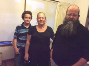 Left to right: my nephew Jack, his mother Misti, and his father Rod.